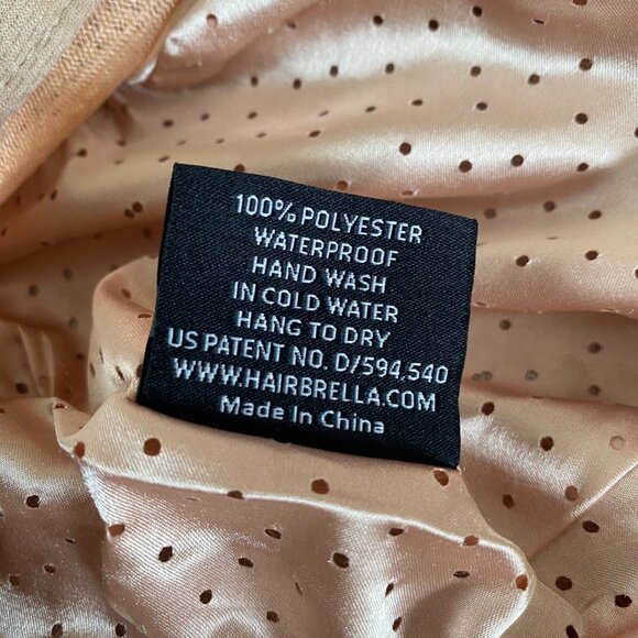 Hairbrella Pink Satin-Lined UPF 50+ Sun and Rain Hat Waterproof with Chin Strap - Picture 9 of 13